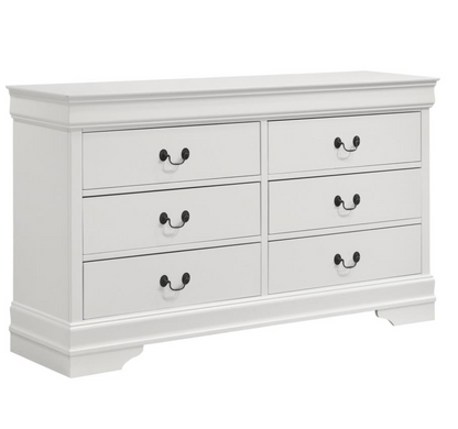202441-S4 -Louis Philippe -piece Bedroom Set White