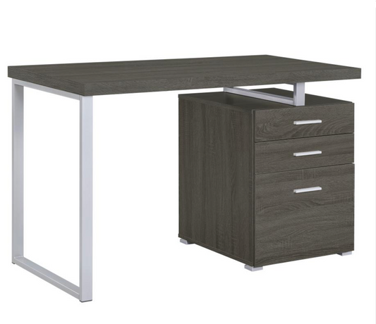 800520- Brennan 47-inch 3-drawer Office Computer Desk Weathered Grey