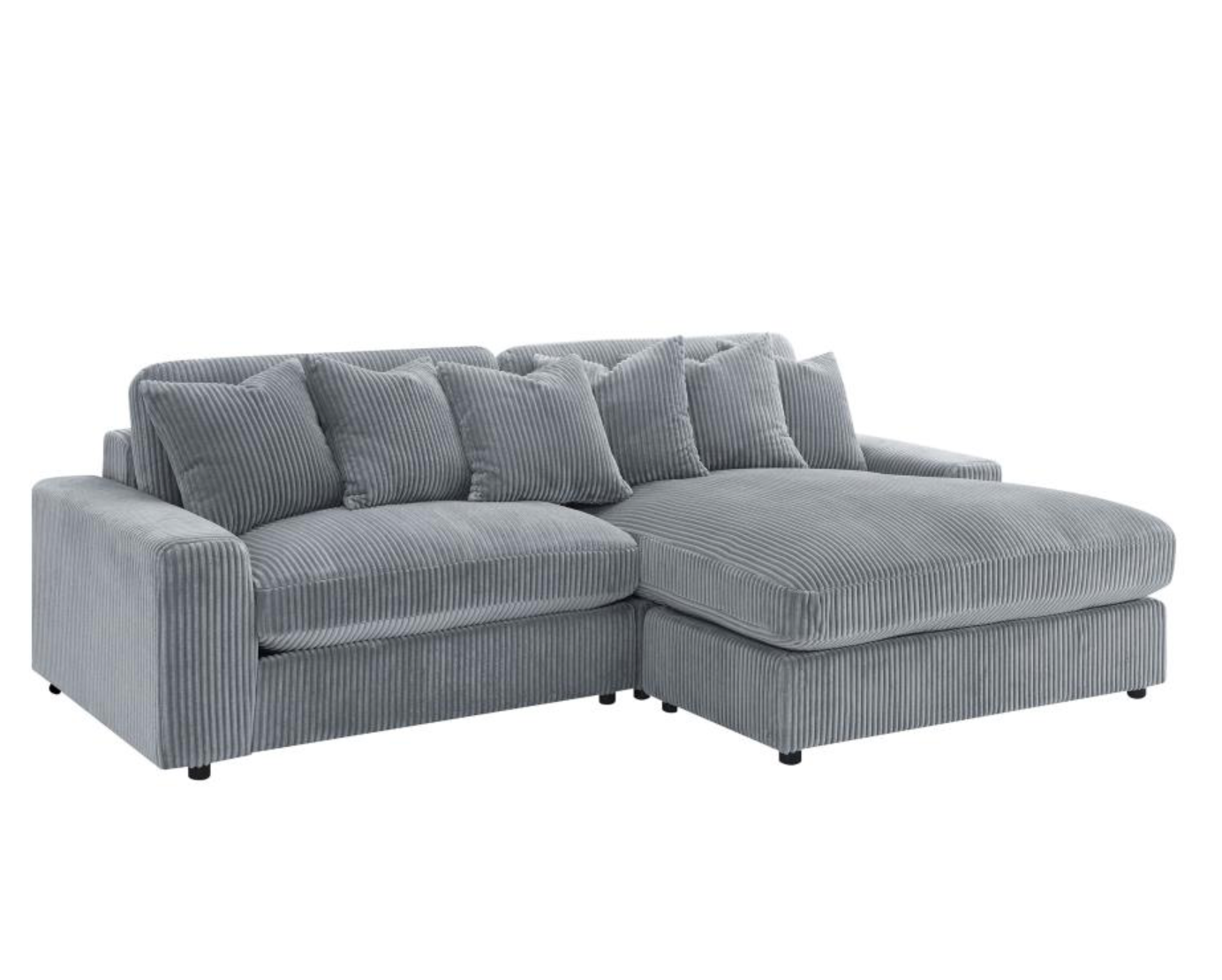 509900 - Blaine Upholstered Reversible Chaise Sectional Sofa Fog
