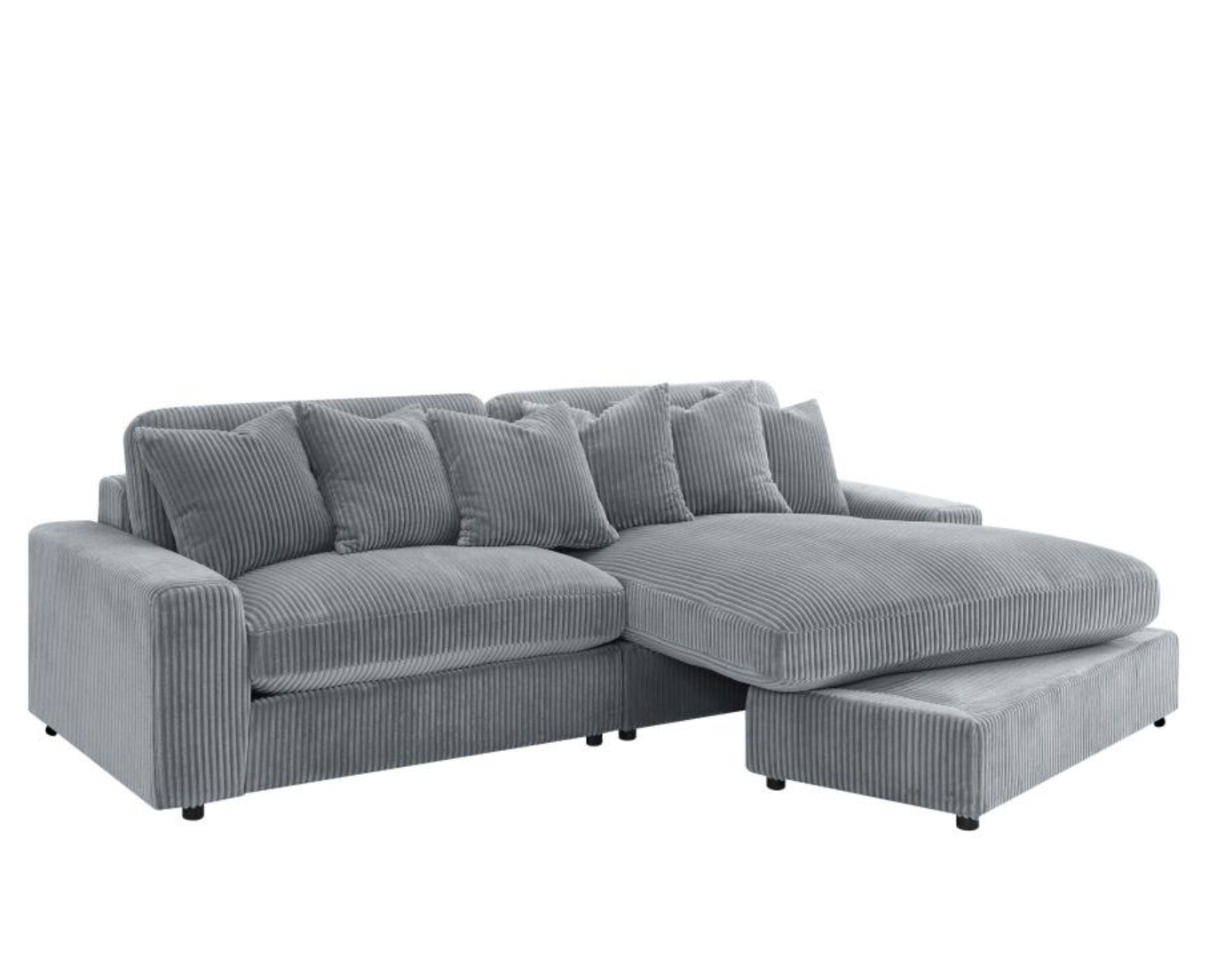 509900 - Blaine Upholstered Reversible Chaise Sectional Sofa Fog