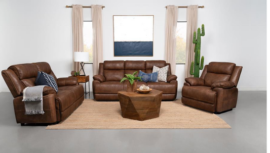 508281-Ellington Upholstered Padded Arm Sofa Dark Brown