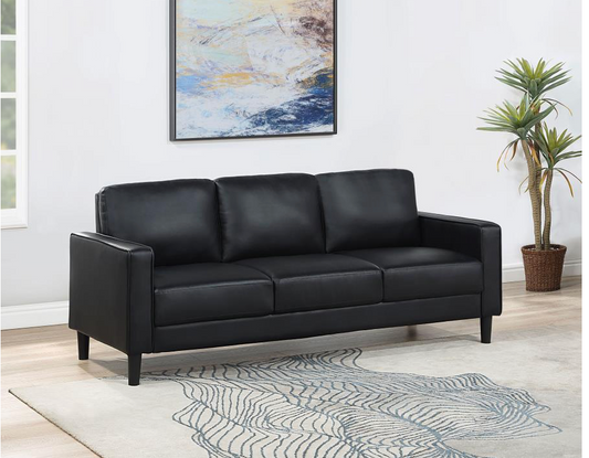 508361 -Ruth Upholstered Track Arm Sofa Black
