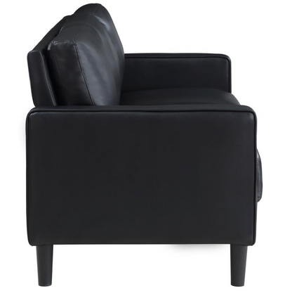 508361 -Ruth Upholstered Track Arm Sofa Black