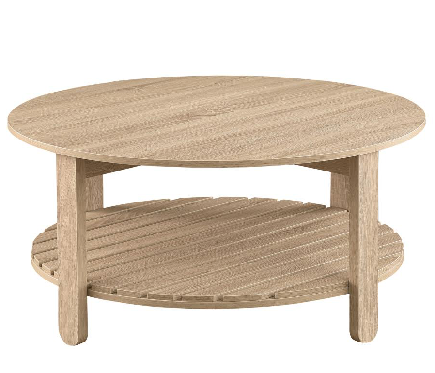 710288 -Fowler 1-shelf Round Engineered Wood Coffee Table Natural