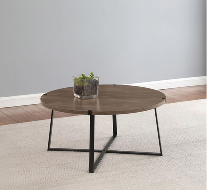 710298-Marcus Round Engineered Wood Coffee Table Light Brown