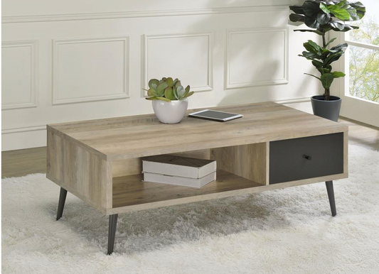 701038 -Welsh 1-drawer Engineered Wood Coffee Table Distressed Pine