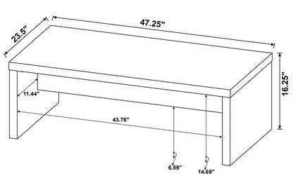 704128- Lynette Rectangular Engineered Wood Coffee Table Mango