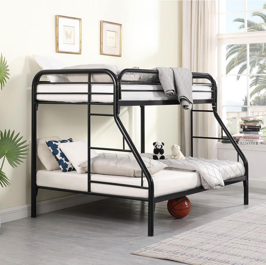 2258K -Morgan Metal Twin Over Full Bunk Bed Blac