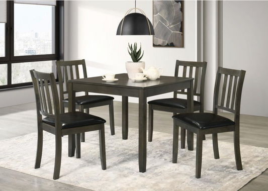 150410 -Parkwood 5-piece Square Dining Table Set Charcoal