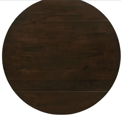 130005 - 3-piece Round Drop Leaf Dining Table Set Cappuccino