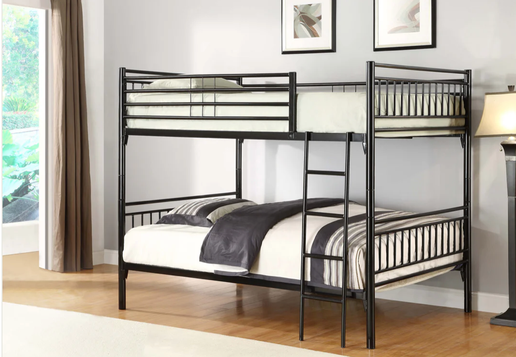 815-Full / Full Convertible Metal Bunk Bed – Furniture Mattress