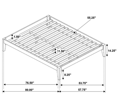 300555F -Hounslow Full Universal Platform Bed Cappuccino