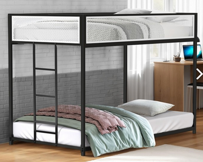 SOUTHALL TWIN/TWIN METAL BUNK BED     |     FM-BK1201BK-TT