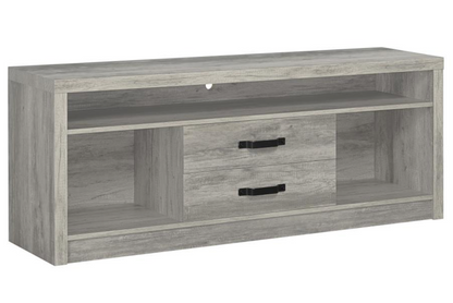 701024-SET -Burke 3-piece 59-inch TV Entertainment Center Grey Driftwood
