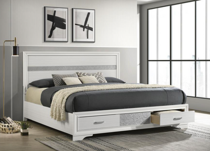 205111KE -Miranda Panel Bed White