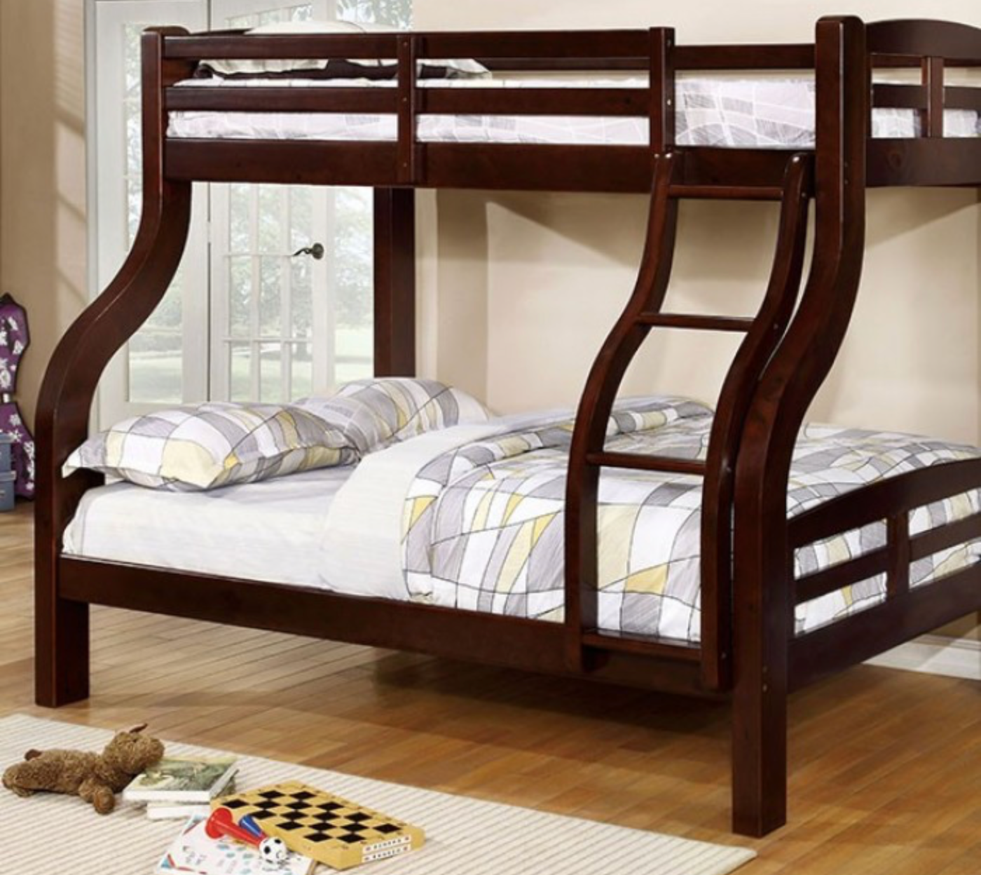 SOLPINE TWIN/FULL BUNK BED     |     CM-BK618EX-BED