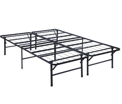 Mabel Metal Full Mattress Support Platform Bed Black