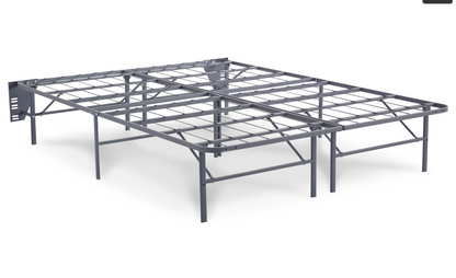 Mabel Metal Full Mattress Support Platform Bed Black