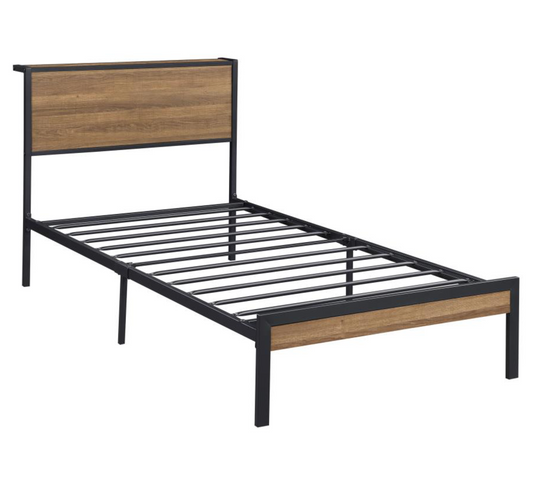 302144T -Ricky Metal Twin Panel Bed Light Oak