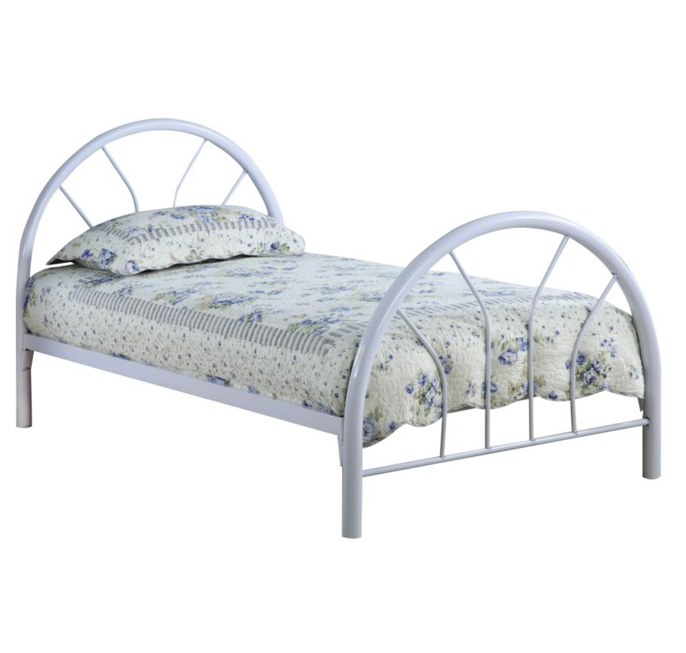 2389B-Marjorie Metal Twin Open Frame Bed Black
