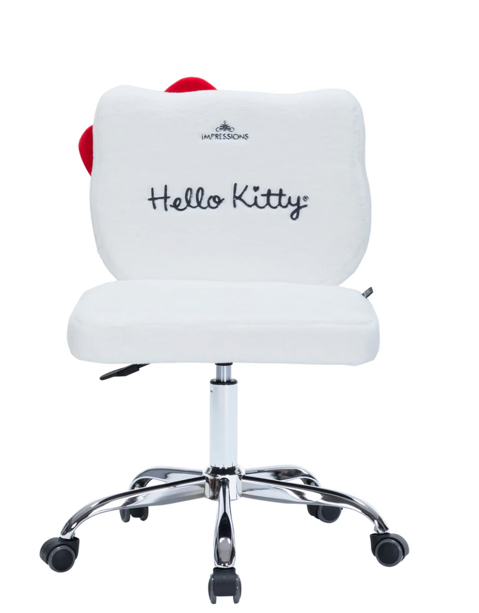 Hello Kitty® Teddy Fur Swivel Vanity Chair