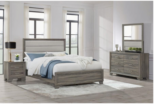 223341Q-S4-Wright 4-piece Queen Bedroom Set Brown Oak
