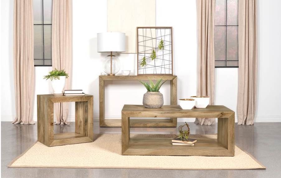 704838 -Benton Rectangular Solid Wood Coffee Table Natural