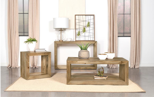 704838 -Benton Rectangular Solid Wood Coffee Table Natural