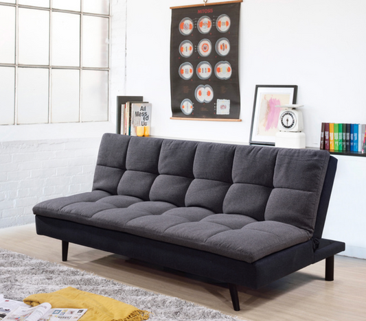 7568-LGR LIGHT GRAY Pillow Top Futon Bed